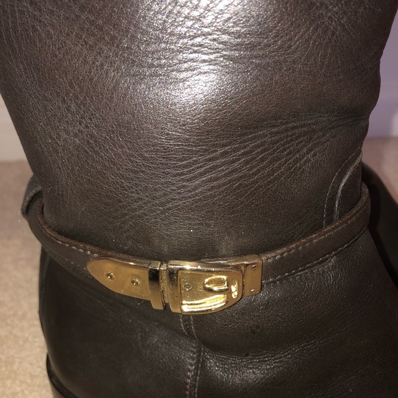 Gucci Fab! Dark Brown Horse Bit Riding Boots! 9 - Picture 2 of 9